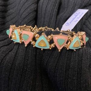 Periwinkle by Barlow Blue/Pink Triangle Bracelet